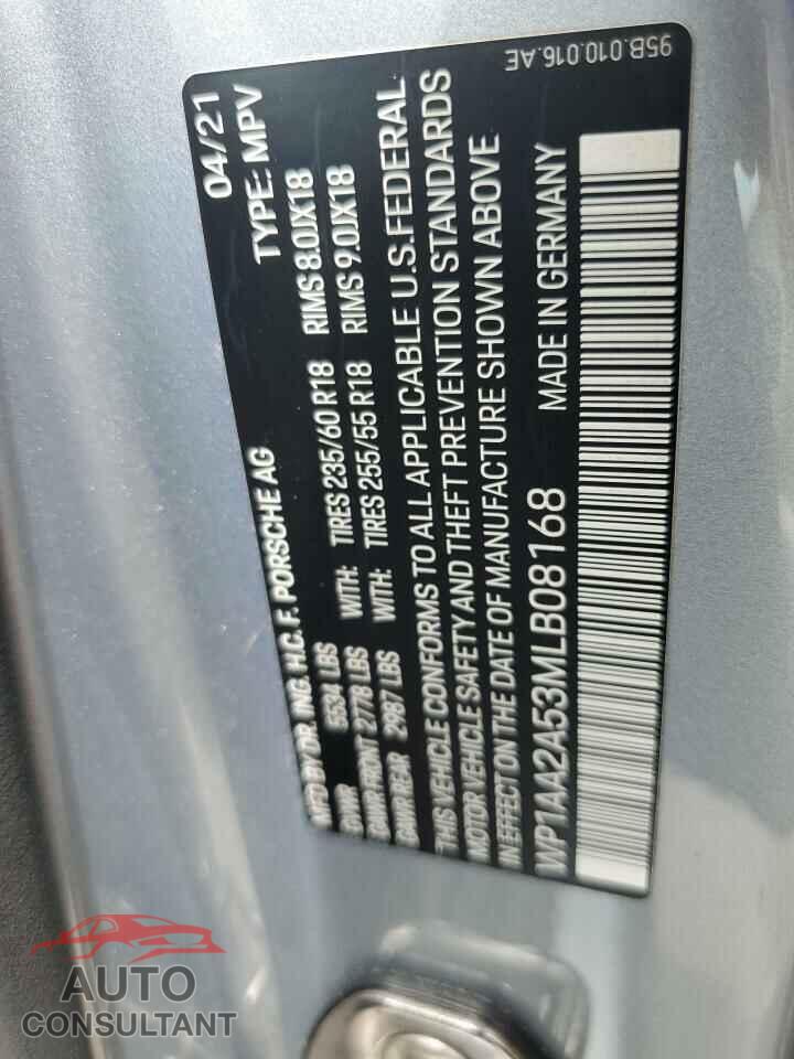 PORSCHE MACAN 2021 - WP1AA2A53MLB08168