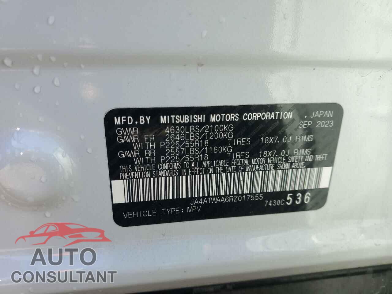 MITSUBISHI ECLIPSE 2024 - JA4ATWAA6RZ017555
