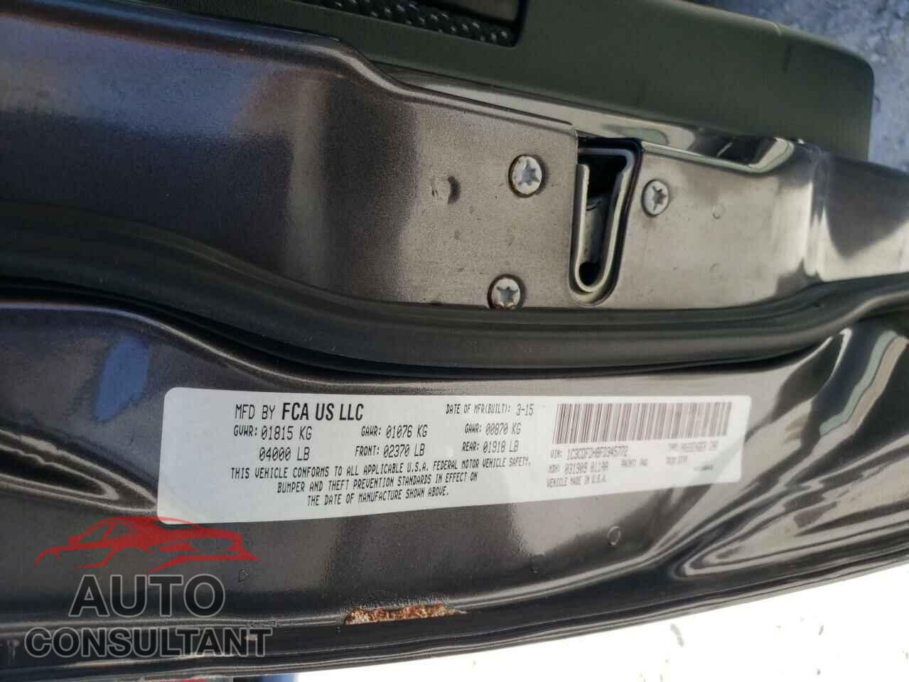 DODGE DART 2015 - 1C3CDFDH8FD345772