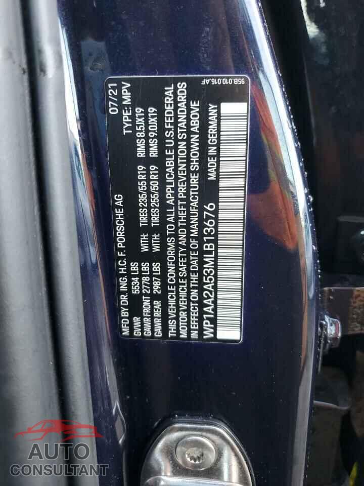 PORSCHE MACAN 2021 - WP1AA2A53MLB13676