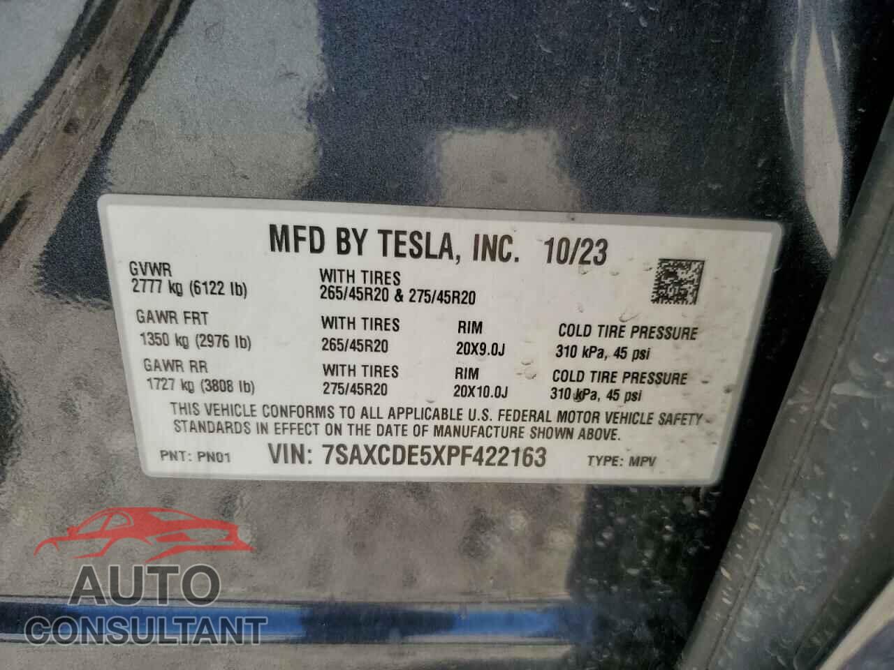 TESLA MODEL X 2023 - 7SAXCDE5XPF422163