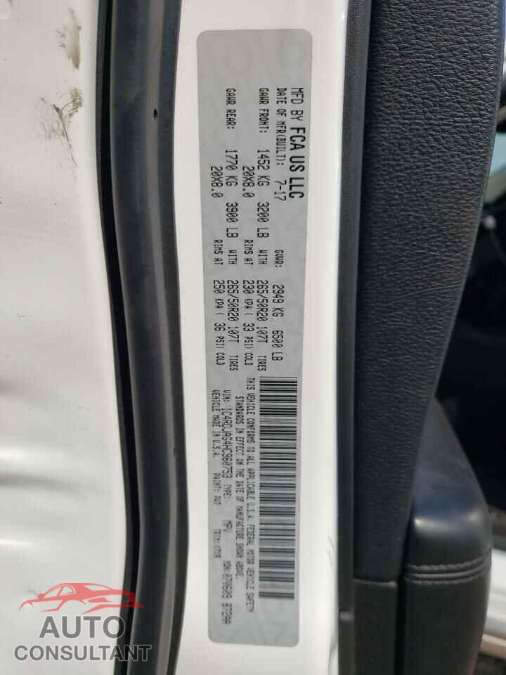 DODGE DURANGO 2017 - 1C4RDJAG4HC960753