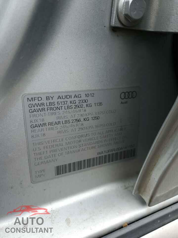 AUDI A4 2013 - WA1UFAFL0DA141152