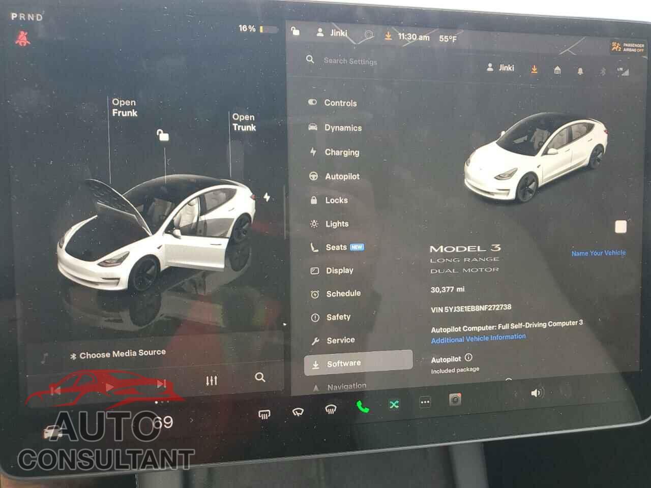 TESLA MODEL 3 2022 - 5YJ3E1EB8NF272738