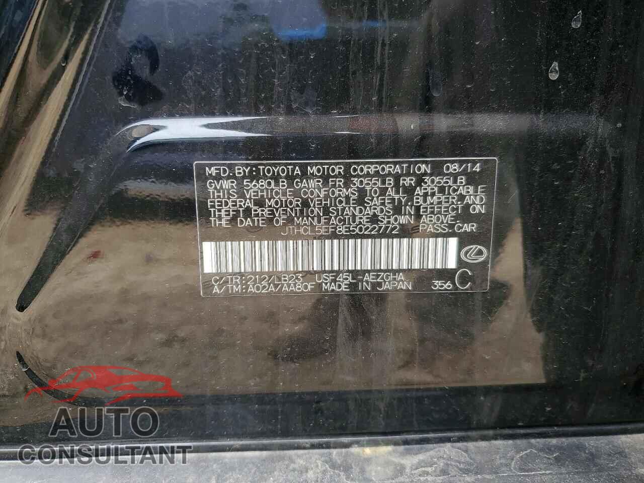LEXUS LS460 2014 - JTHCL5EF8E5022772
