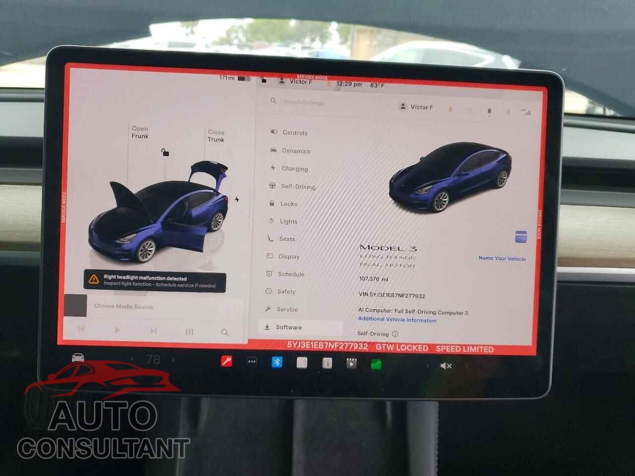 TESLA MODEL 3 2022 - 5YJ3E1EB7NF277932