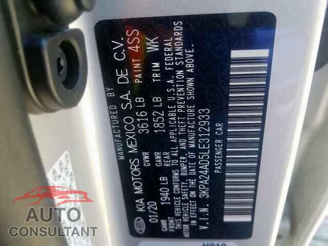 KIA RIO 2020 - 3KPA24AD5LE312933