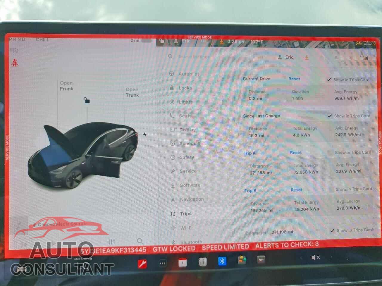 TESLA MODEL 3 2019 - 5YJ3E1EA9KF313445