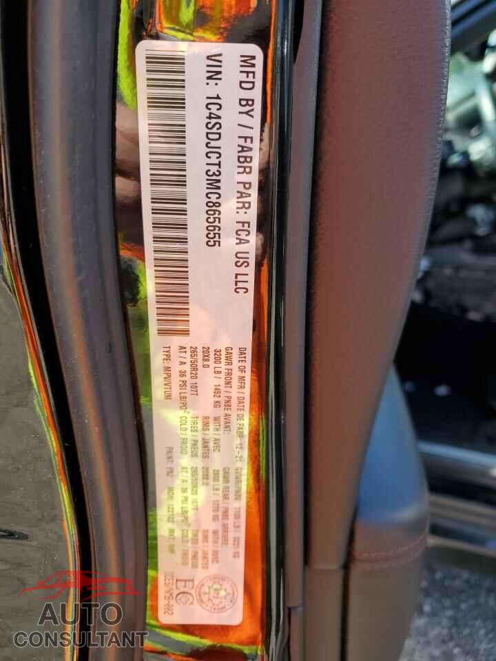 DODGE DURANGO 2021 - 1C4SDJCT3MC865655