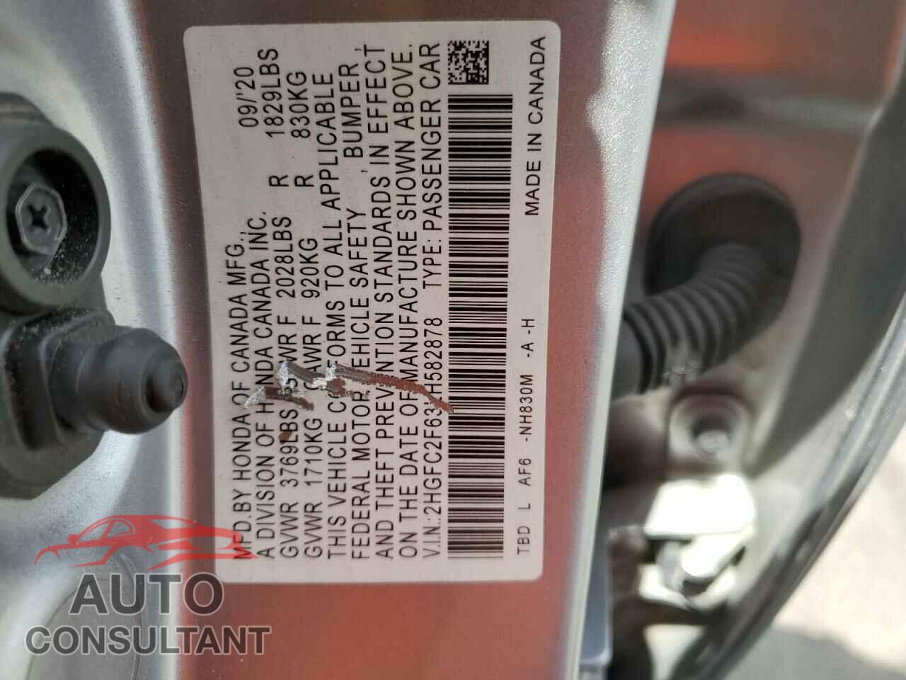 HONDA CIVIC 2020 - 2HGFC2F63LH582878