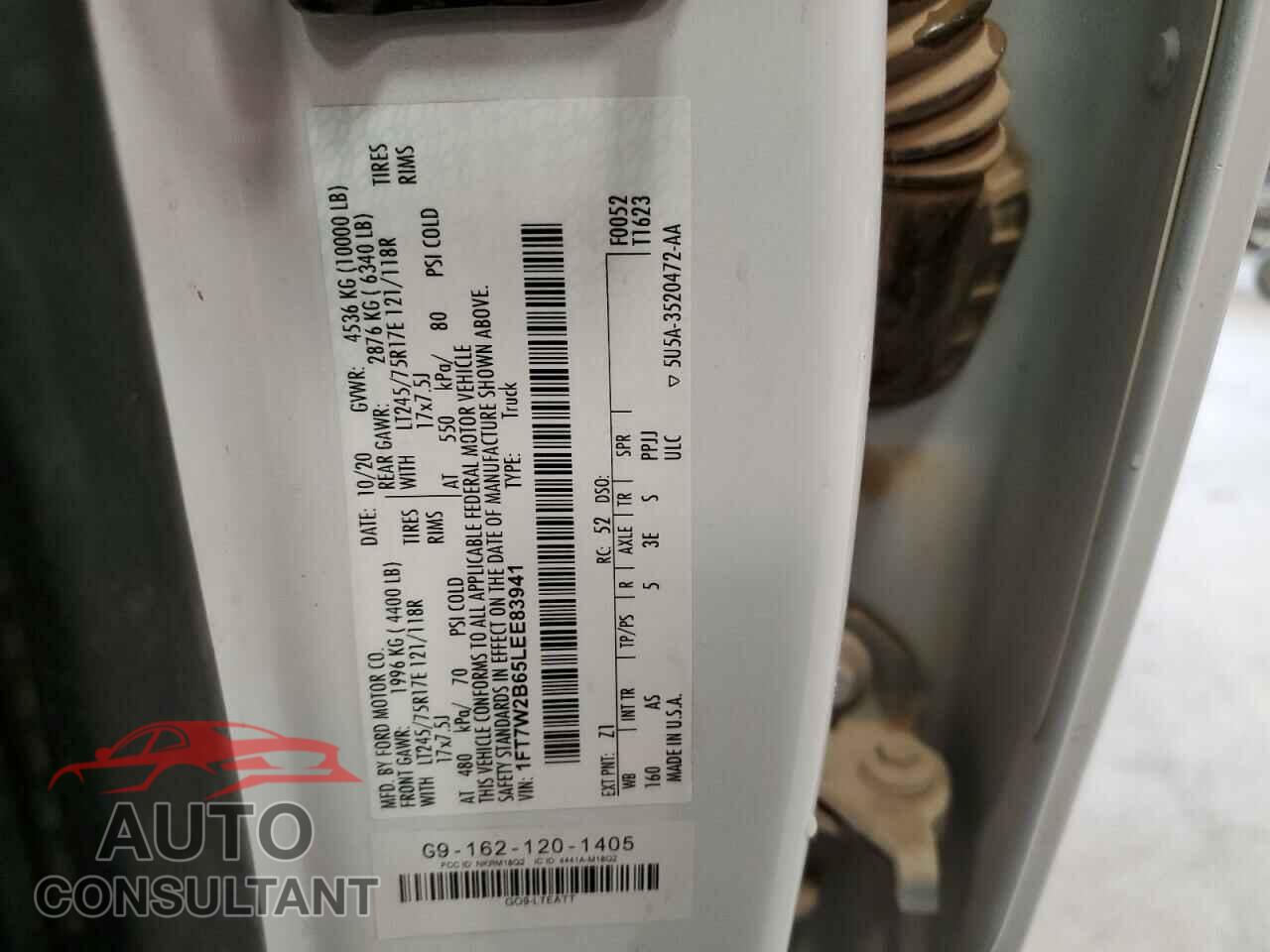 FORD F250 2020 - 1FT7W2B65LEE83941