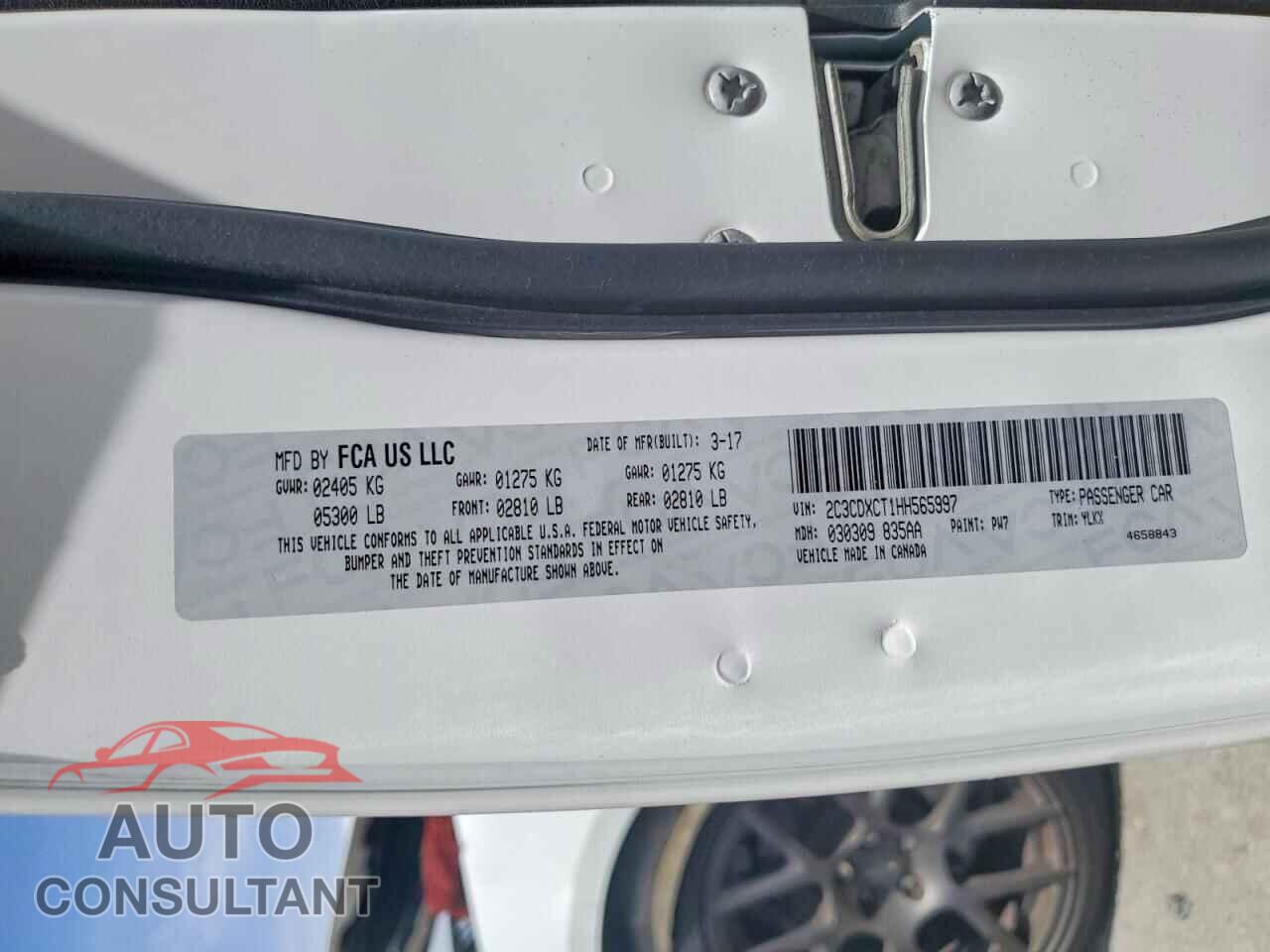 DODGE CHARGER 2017 - 2C3CDXCT1HH565997