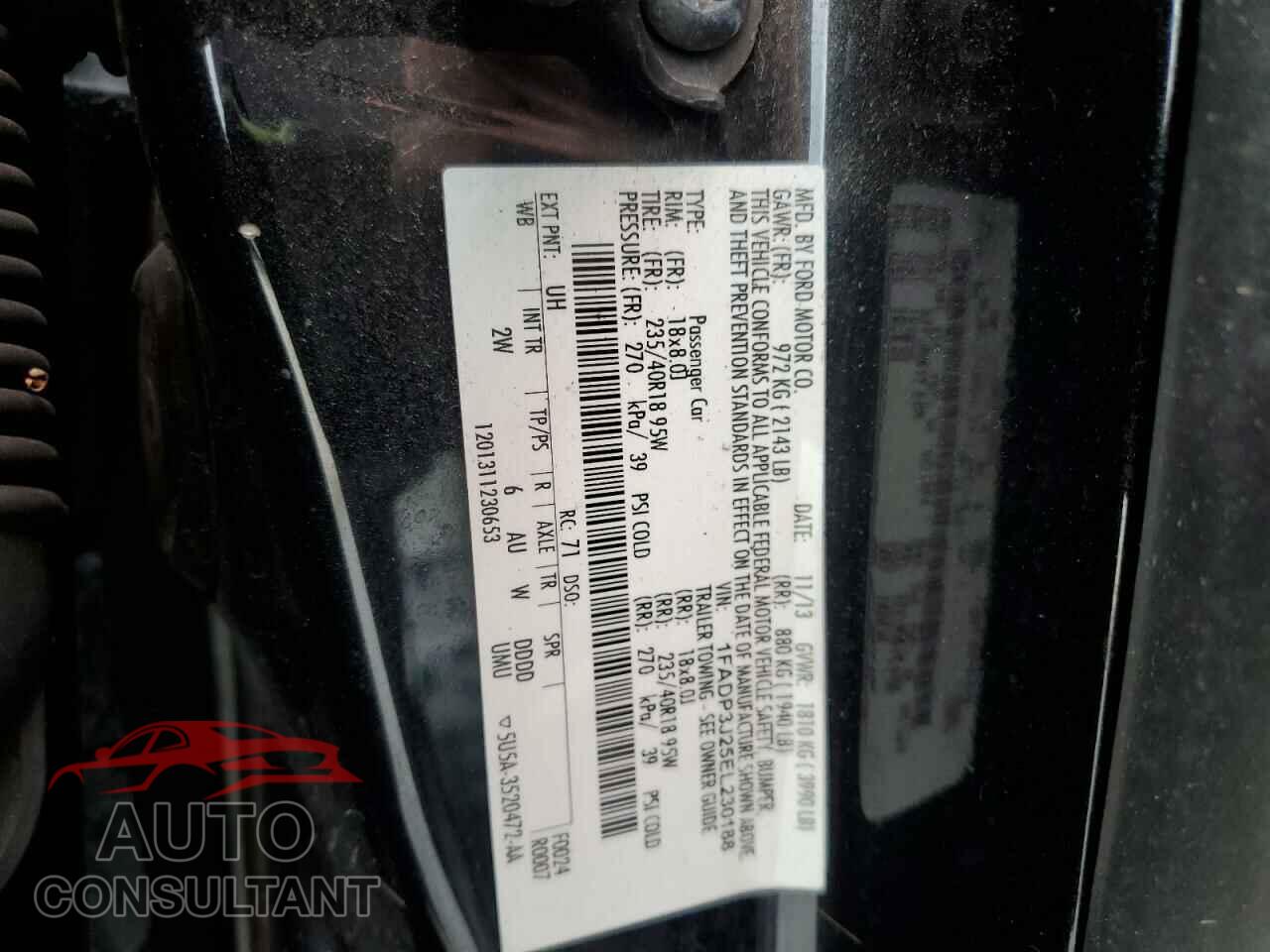 FORD FOCUS 2014 - 1FADP3J25EL230188