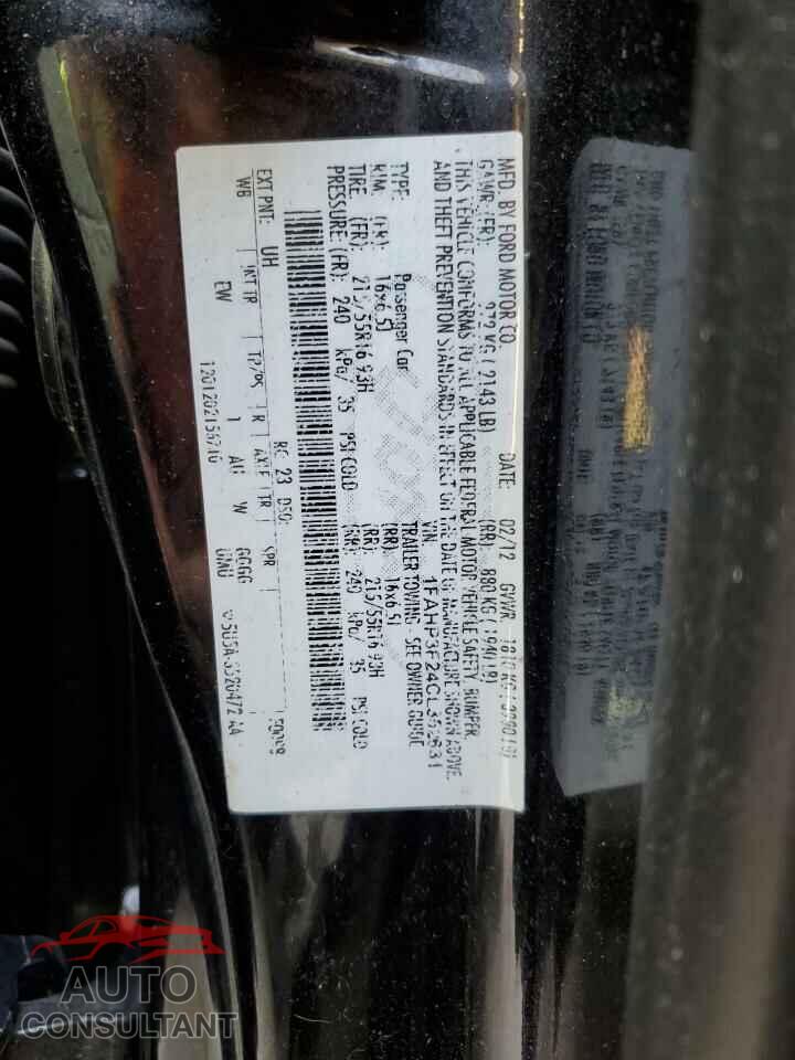 FORD FOCUS 2012 - 1FAHP3F24CL352631