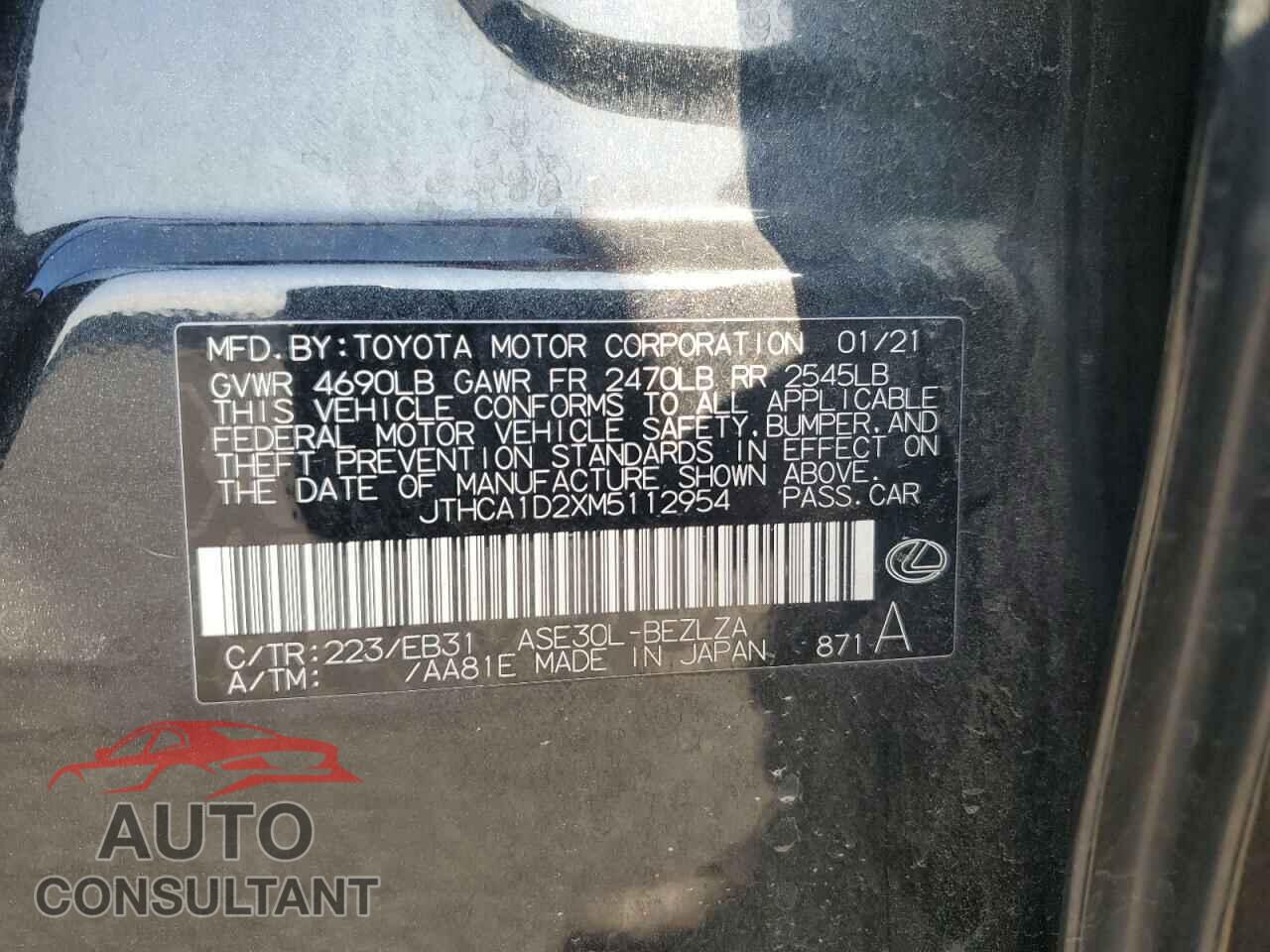 LEXUS IS 2021 - JTHCA1D2XM5112954
