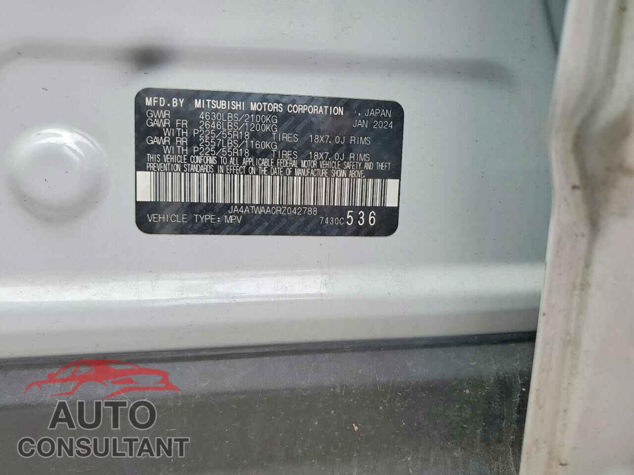 MITSUBISHI ECLIPSE 2024 - JA4ATWAA0RZ042788