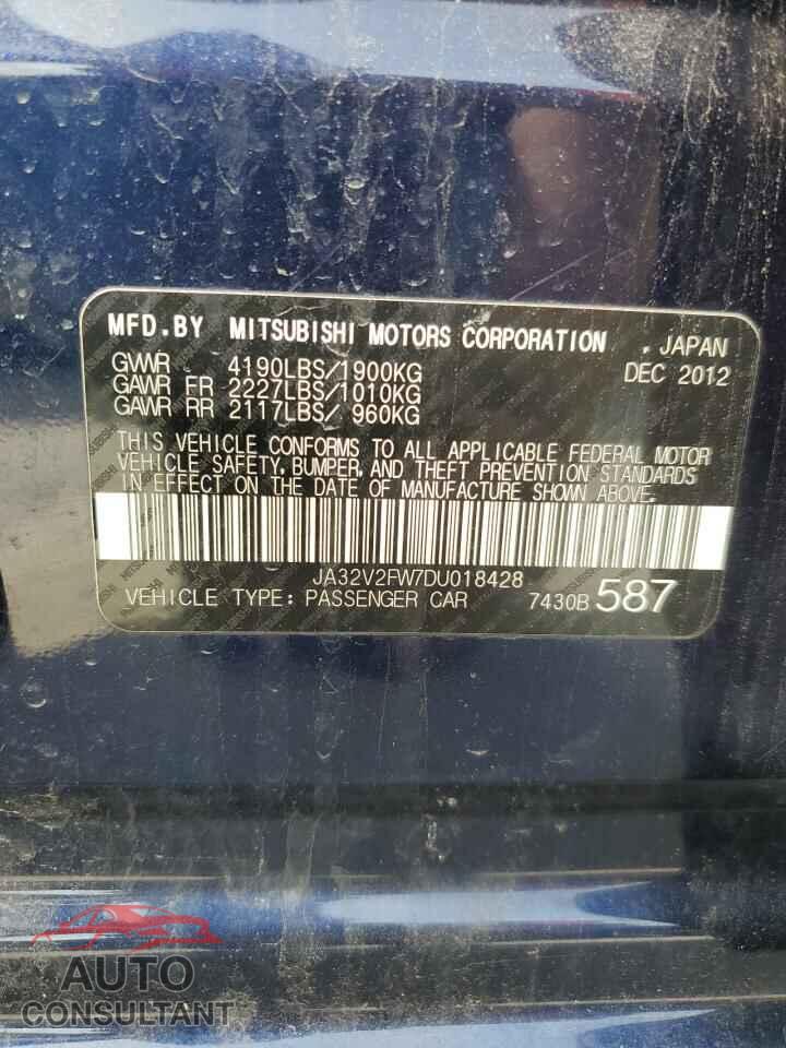 MITSUBISHI LANCER 2013 - JA32V2FW7DU018428