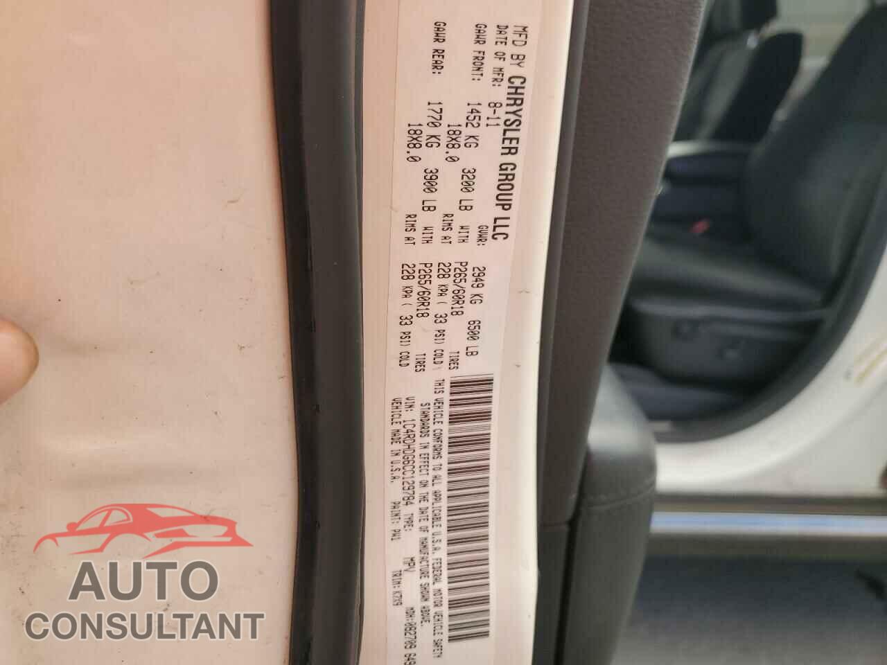 DODGE DURANGO 2012 - 1C4RDHDG6CC129784