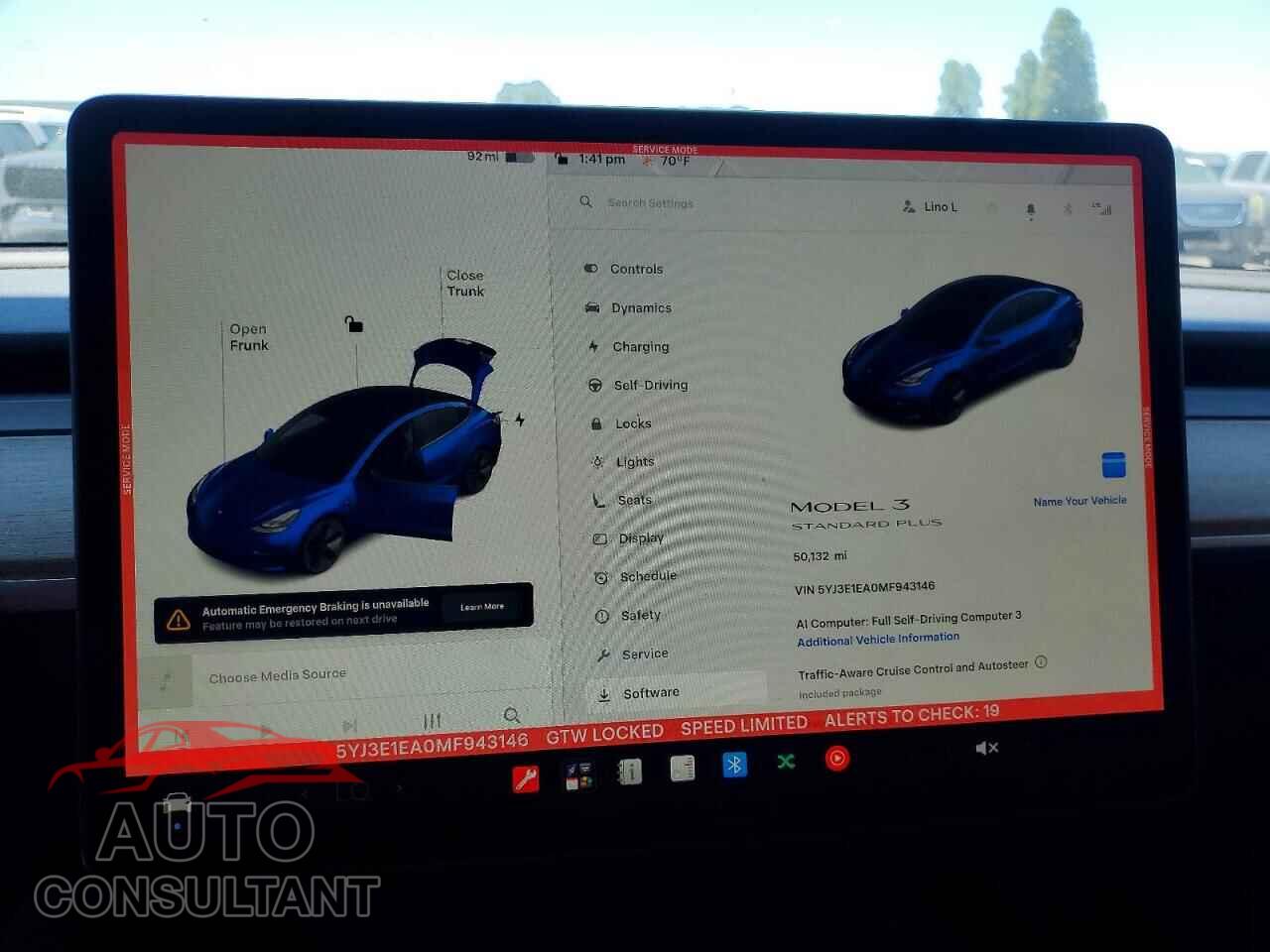 TESLA MODEL 3 2021 - 5YJ3E1EA0MF943146