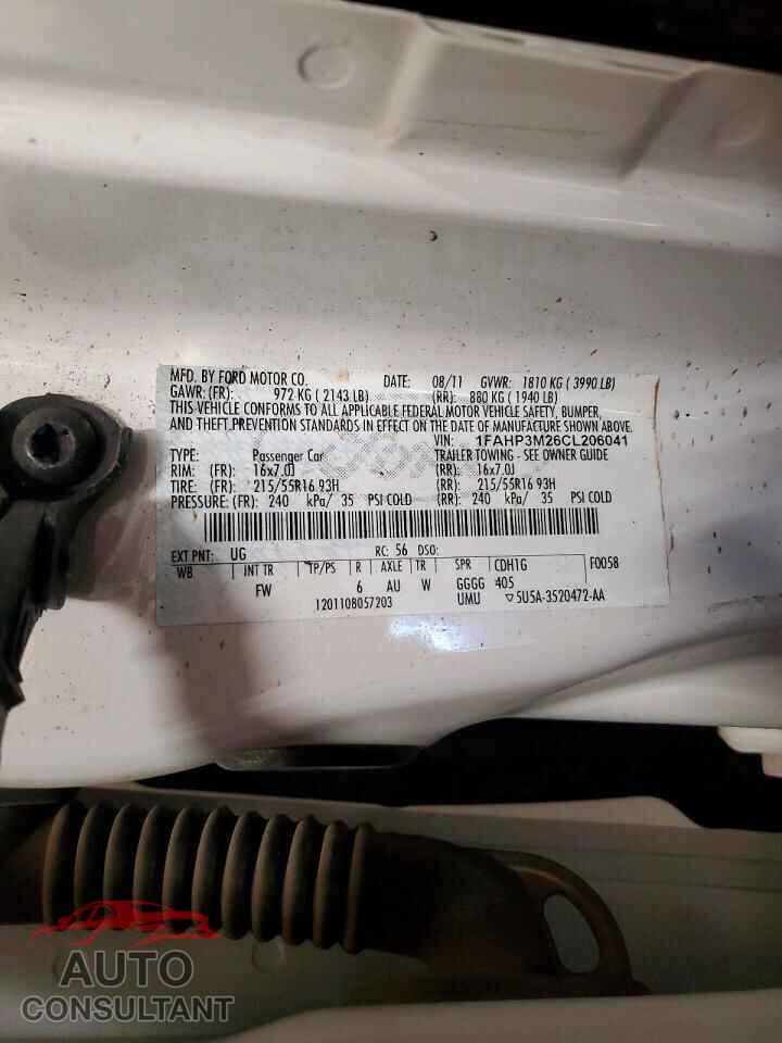 FORD FOCUS 2012 - 1FAHP3M26CL206041