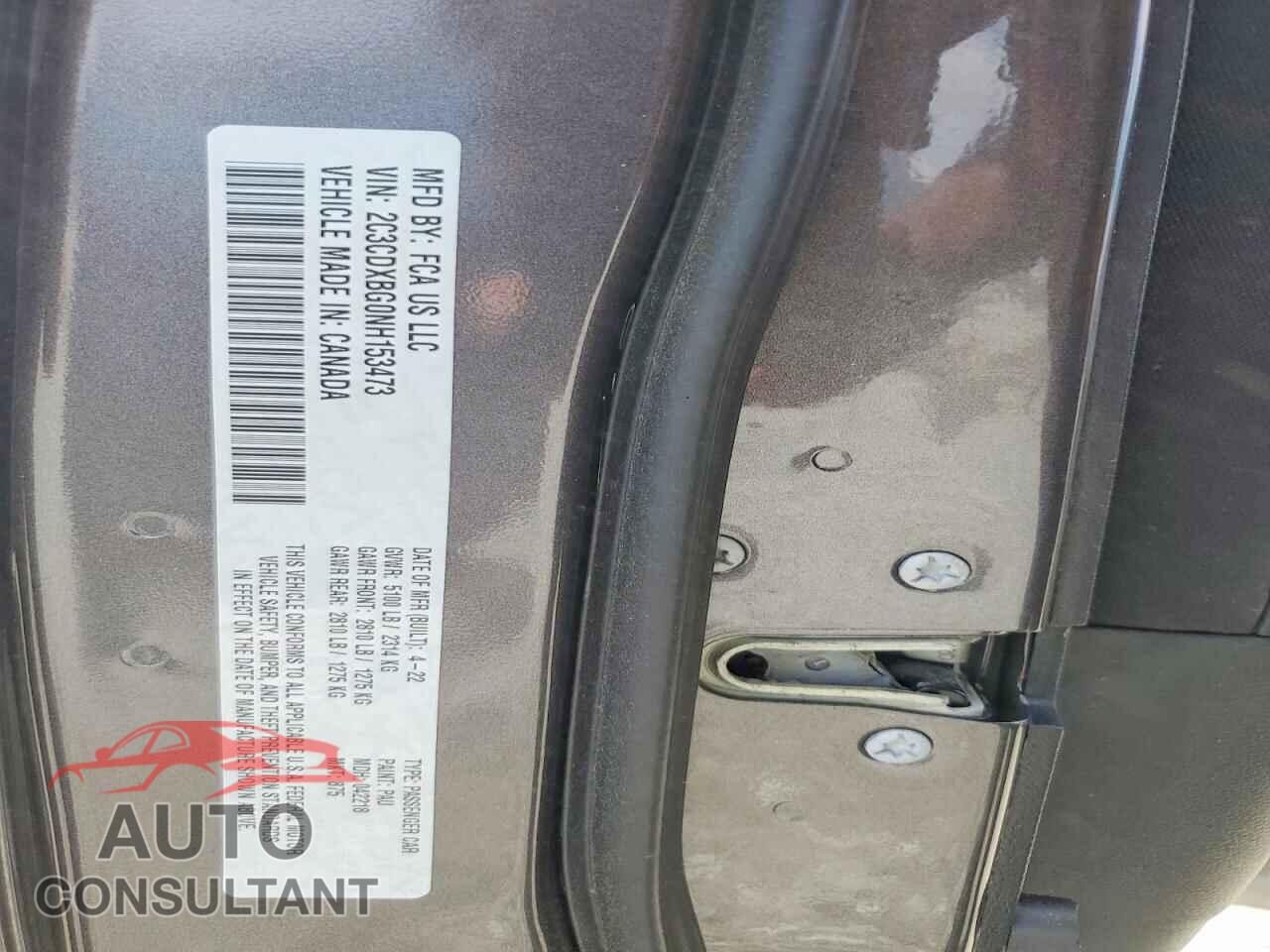 DODGE CHARGER 2022 - 2C3CDXBG0NH153473
