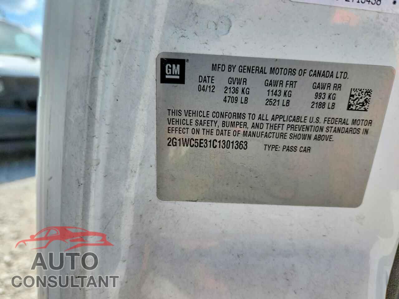 CHEVROLET IMPALA 2012 - 2G1WC5E31C1301363