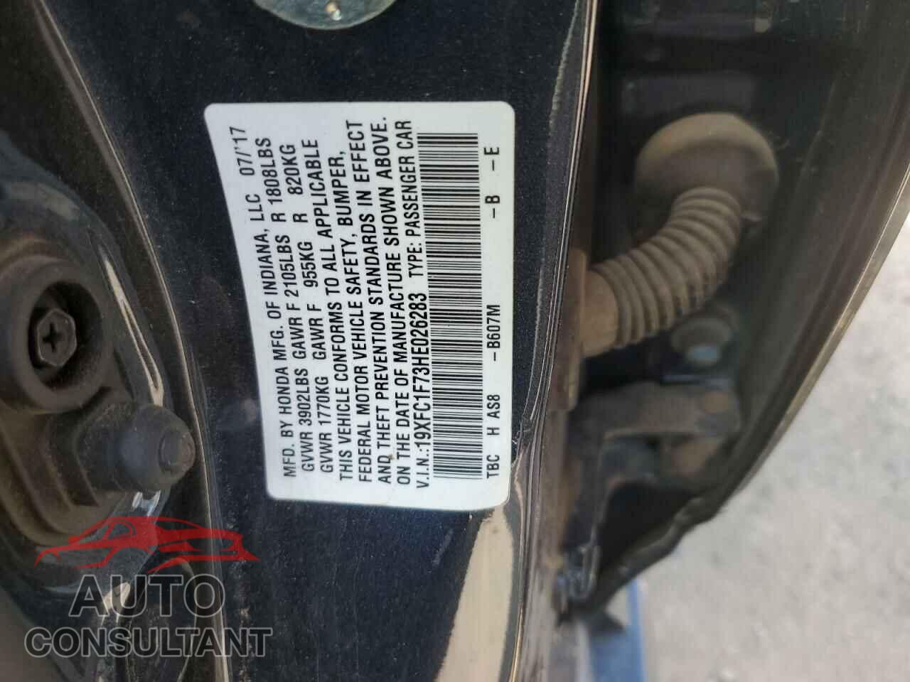 HONDA CIVIC 2017 - 19XFC1F73HE026283
