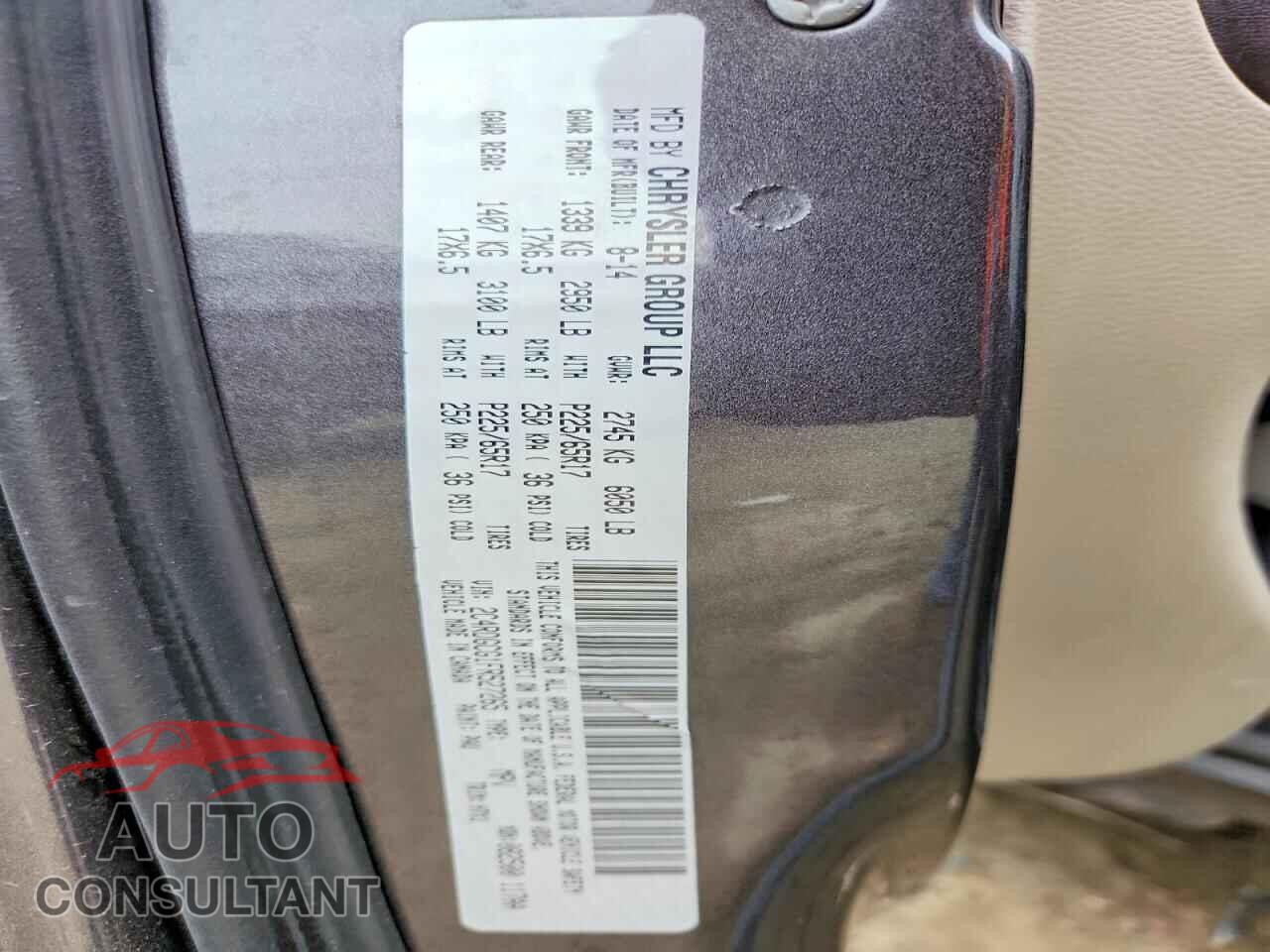 DODGE CARAVAN 2015 - 2C4RDGCG1FR527265