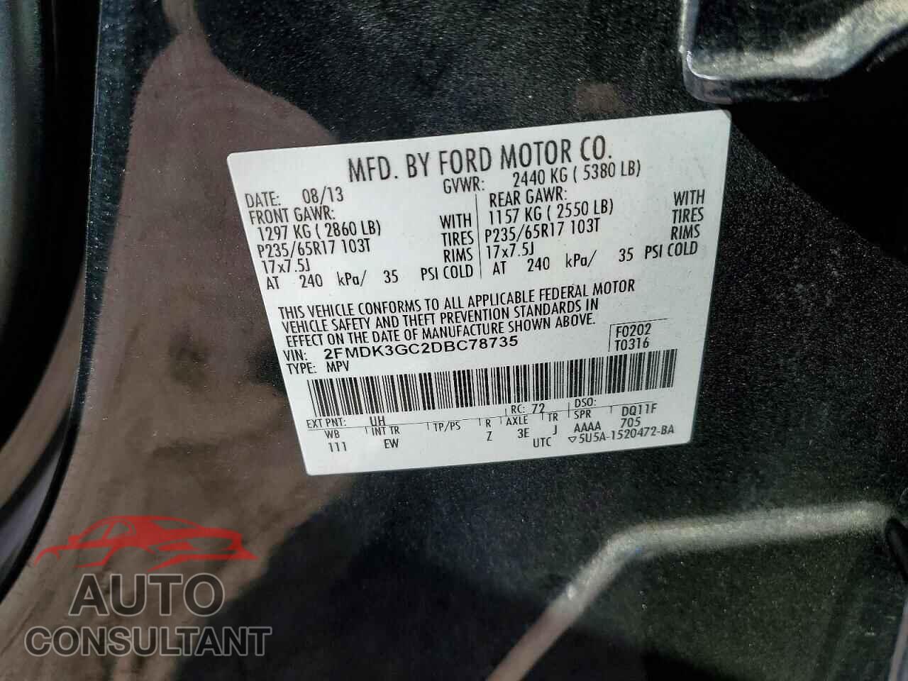 FORD EDGE 2013 - 2FMDK3GC2DBC78735
