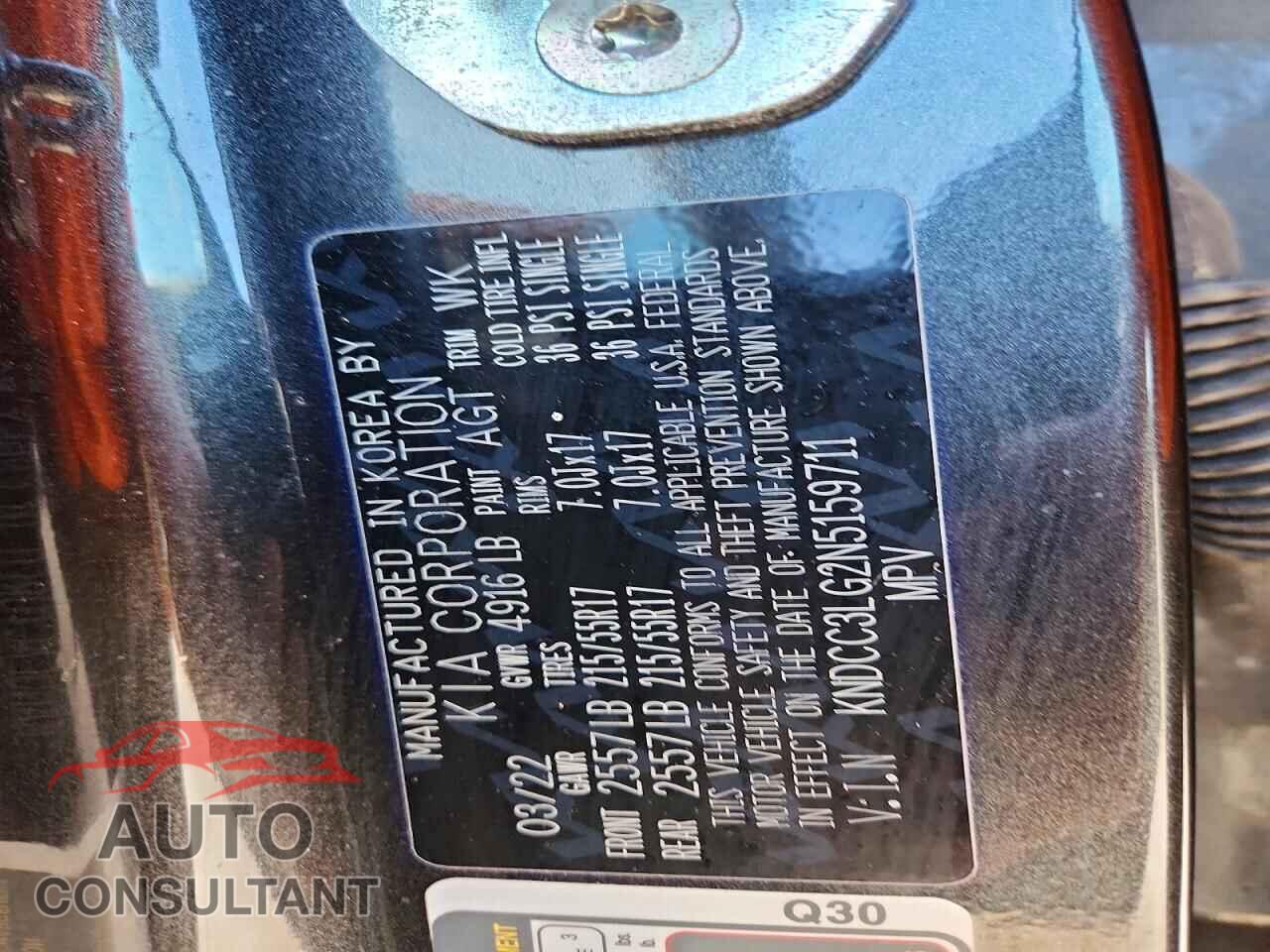 KIA UNKNOWN 2022 - KNDCC3LG2N5159711