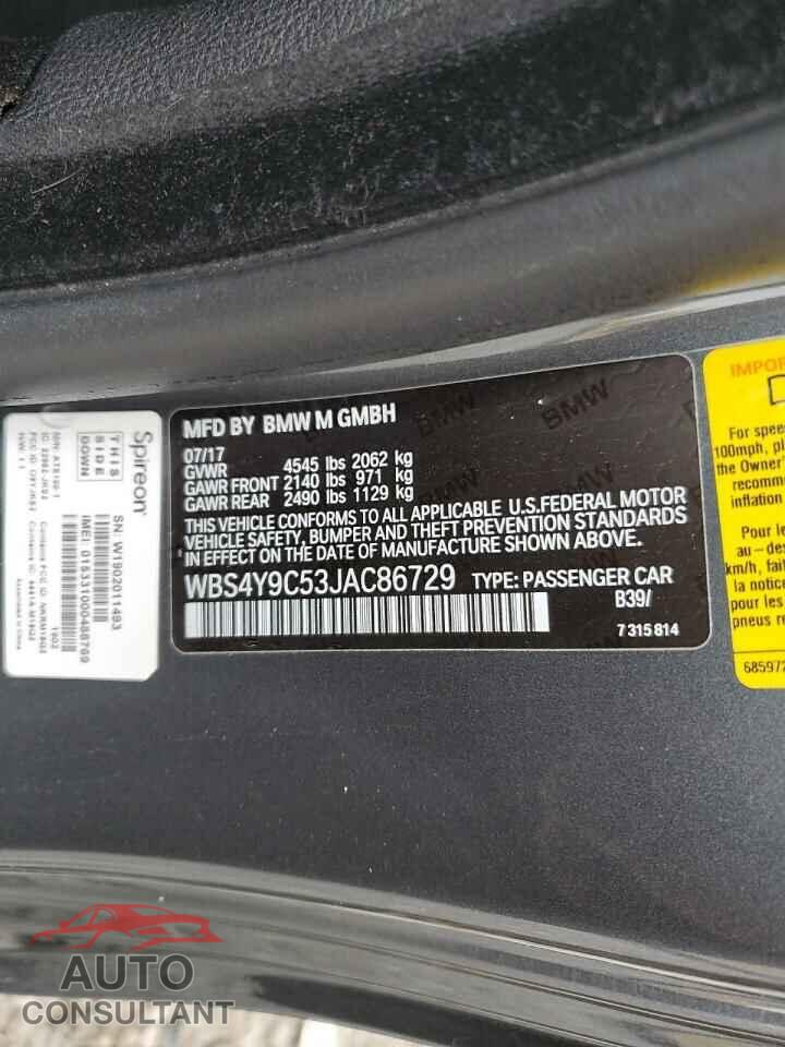 BMW M4 2018 - WBS4Y9C53JAC86729
