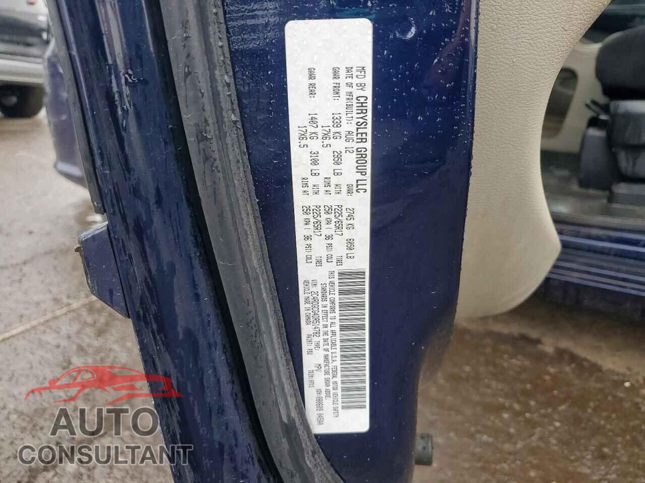 DODGE CARAVAN 2013 - 2C4RDGCG4DR514782