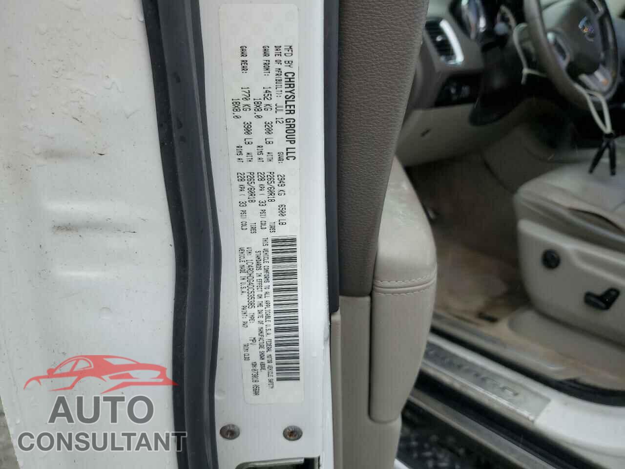 DODGE DURANGO 2013 - 1C4RDHDG4DC535385