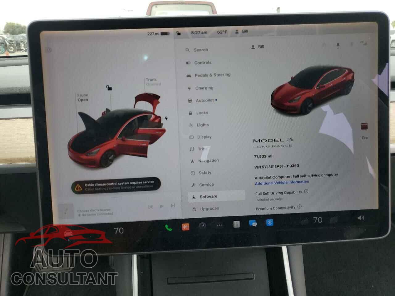 TESLA MODEL 3 2018 - 5YJ3E1EA9JF019350