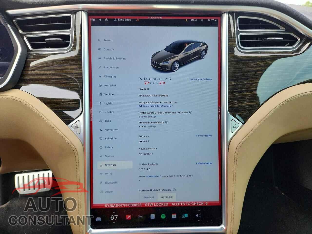 TESLA MODEL S 2015 - 5YJSA1H47FF089823