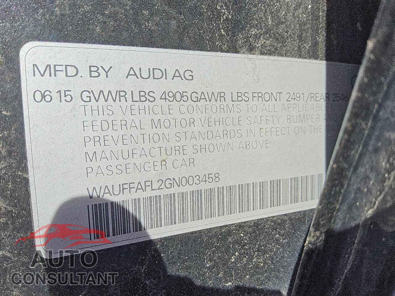 AUDI A4 2016 - WAUFFAFL2GN003458