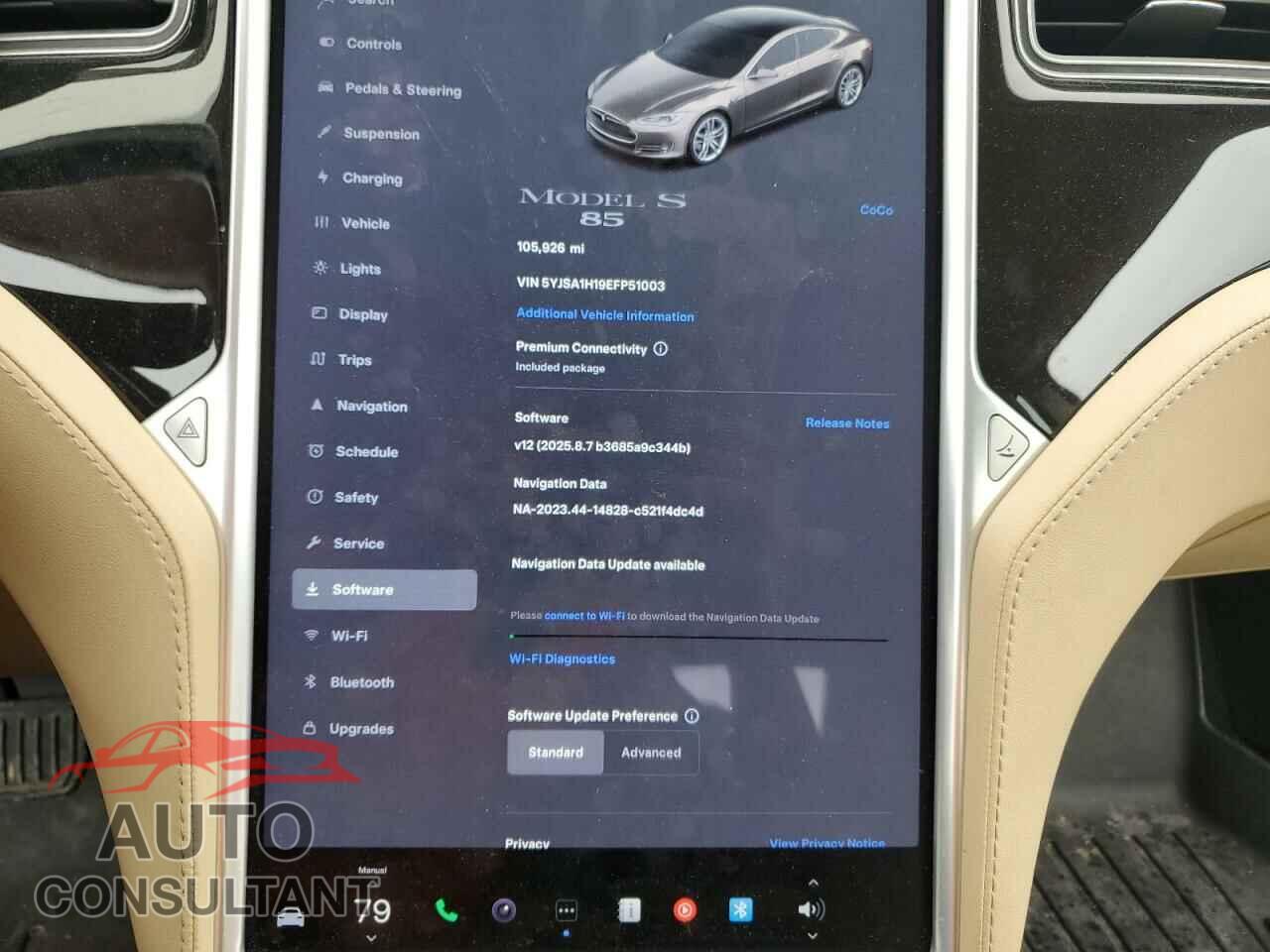 TESLA MODEL S 2014 - 5YJSA1H19EFP51003