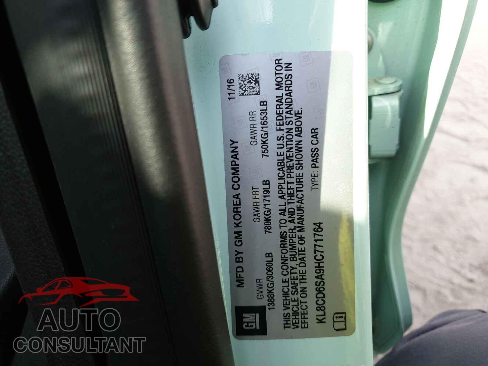 CHEVROLET SPARK 2017 - KL8CD6SA9HC771764
