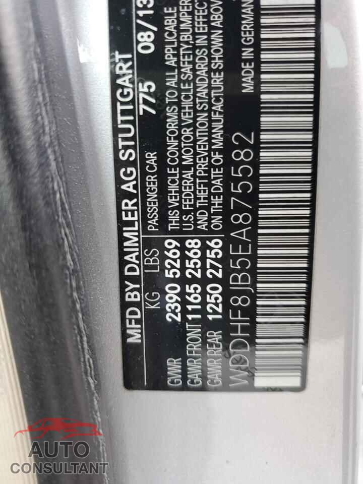 MERCEDES-BENZ E-CLASS 2014 - WDDHF8JB5EA875582
