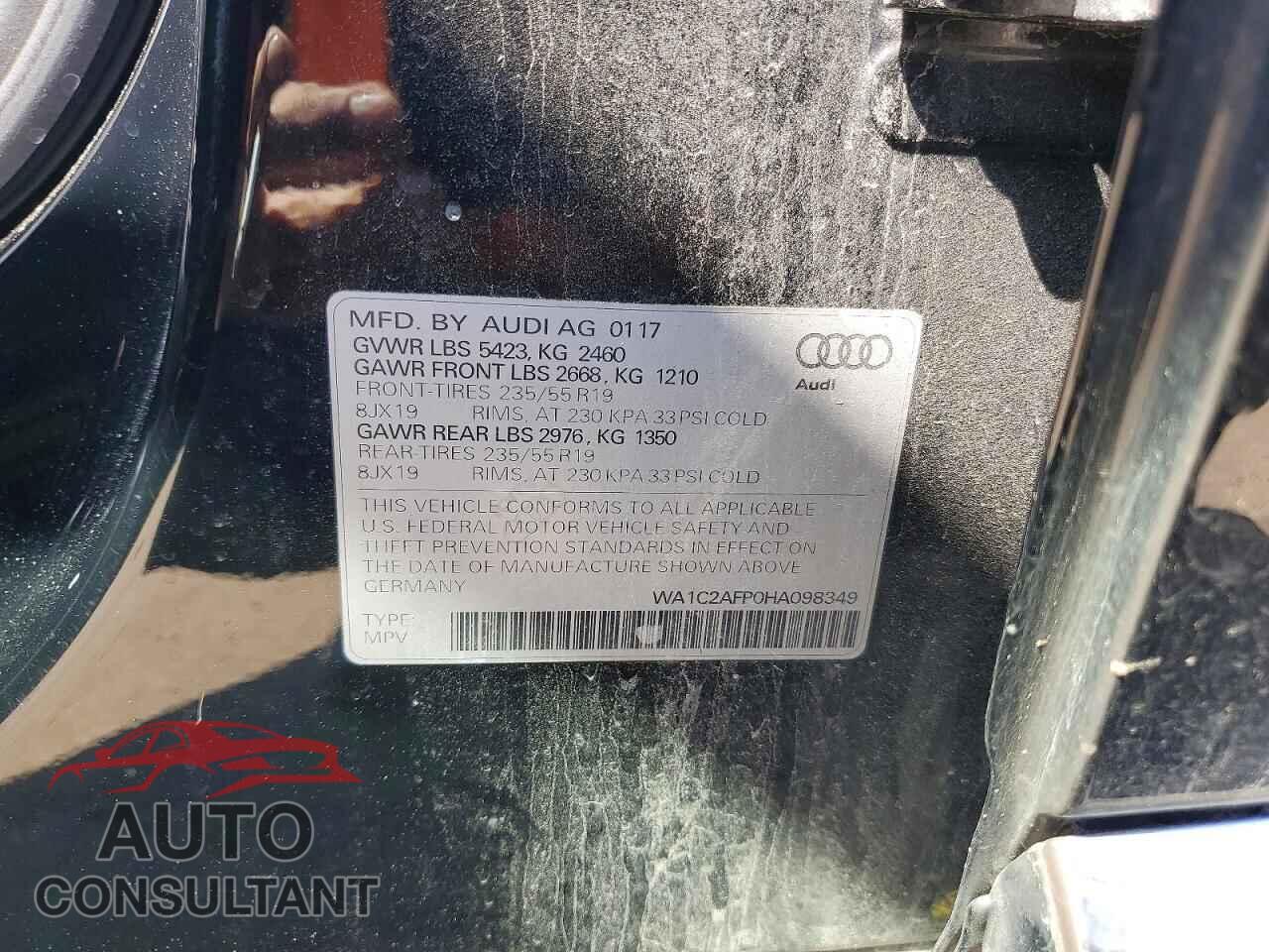 AUDI Q5 2017 - WA1C2AFP0HA098349