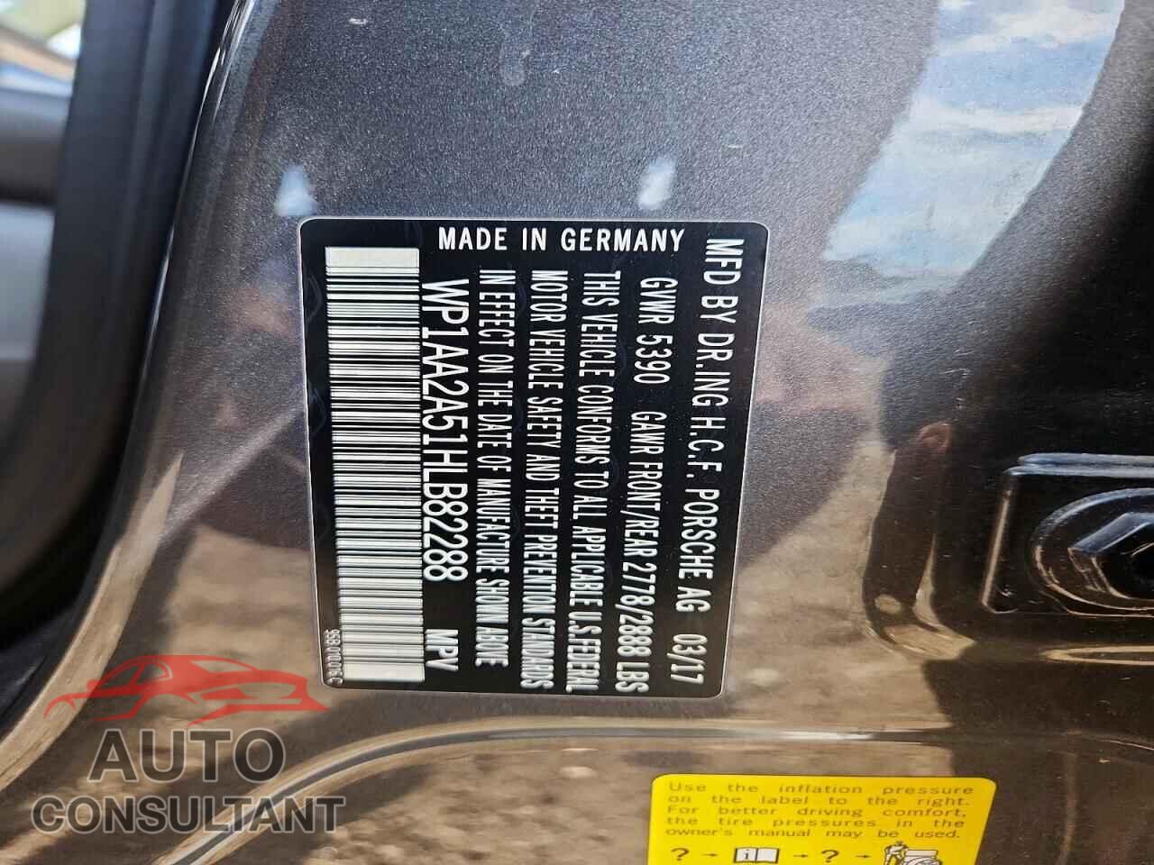 PORSCHE MACAN 2017 - WP1AA2A51HLB82288