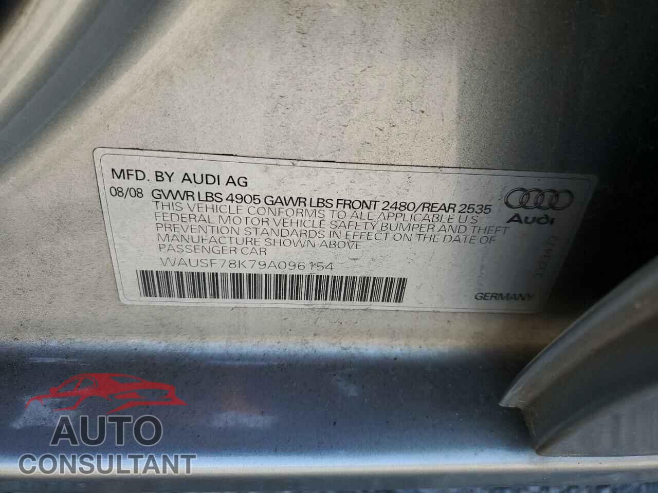 AUDI A4 2009 - WAUSF78K79A096154