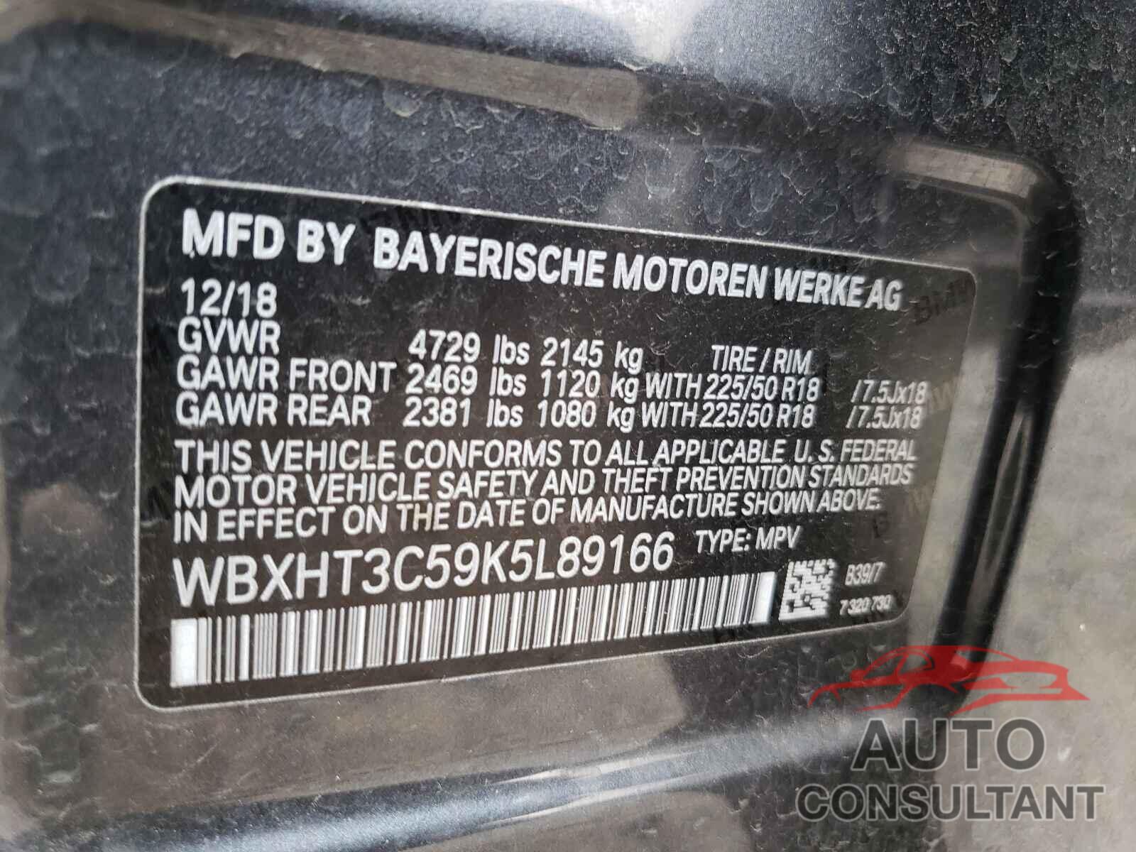 BMW X1 2019 - WBXHT3C59K5L89166
