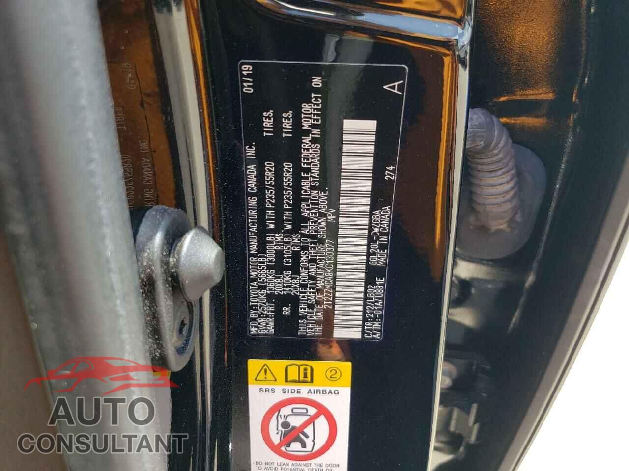 LEXUS RX350 2019 - 2T2ZZMCA8KC130377