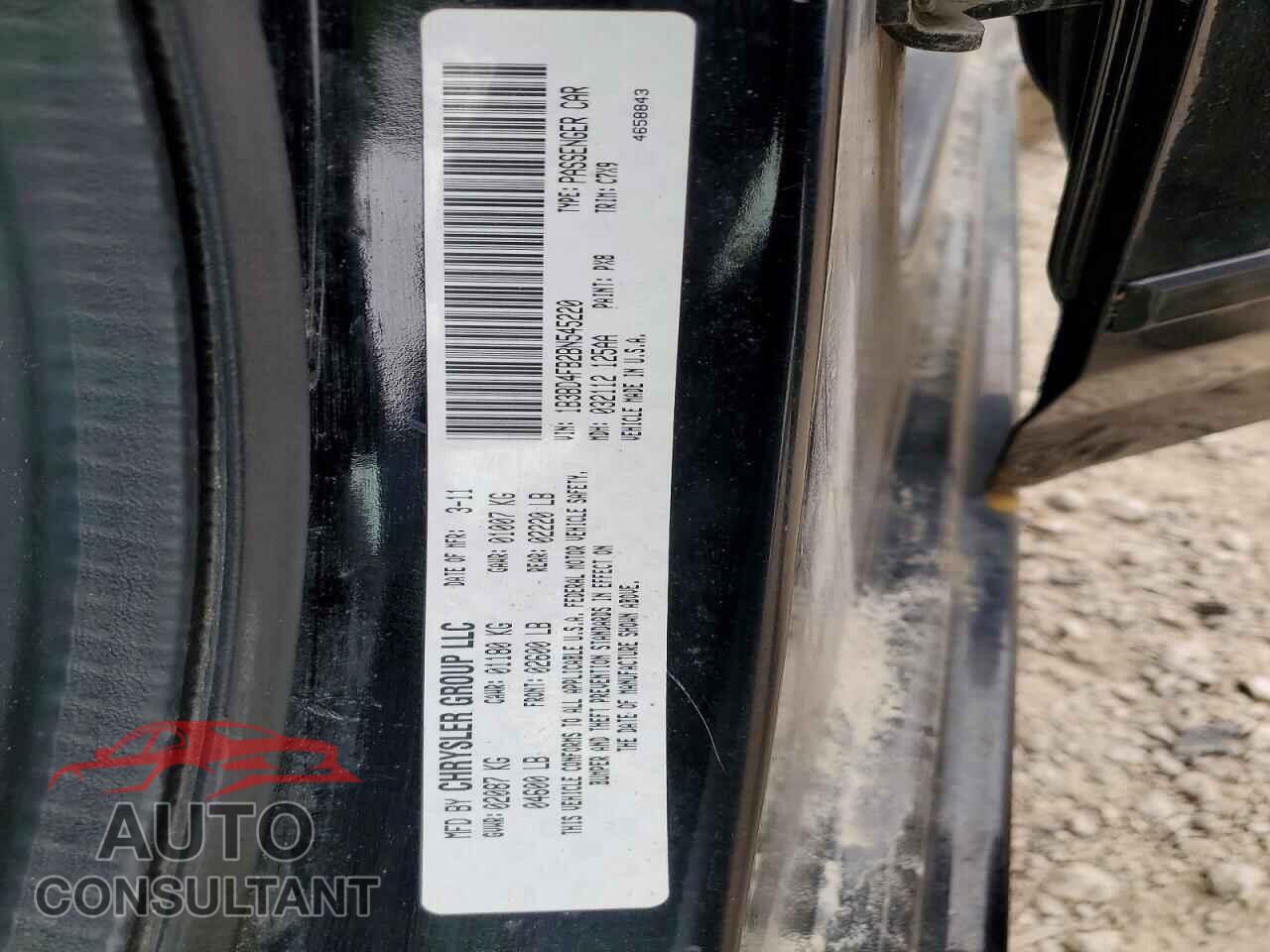 DODGE AVENGER 2011 - 1B3BD4FB2BN545220
