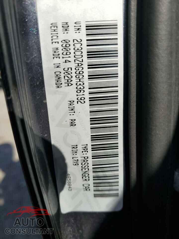 DODGE CHALLENGER 2016 - 2C3CDZAG9GH336192