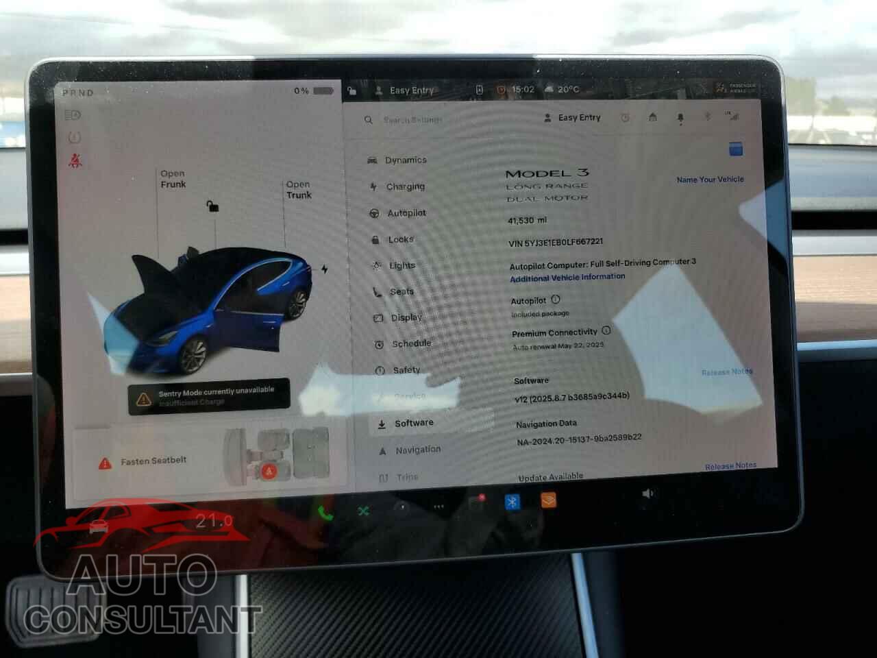 TESLA MODEL 3 2020 - 5YJ3E1EB0LF667221