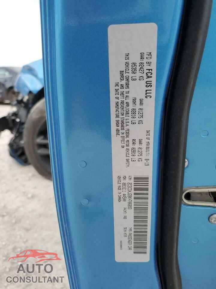 DODGE CHARGER 2019 - 2C3CDXJG9KH706893
