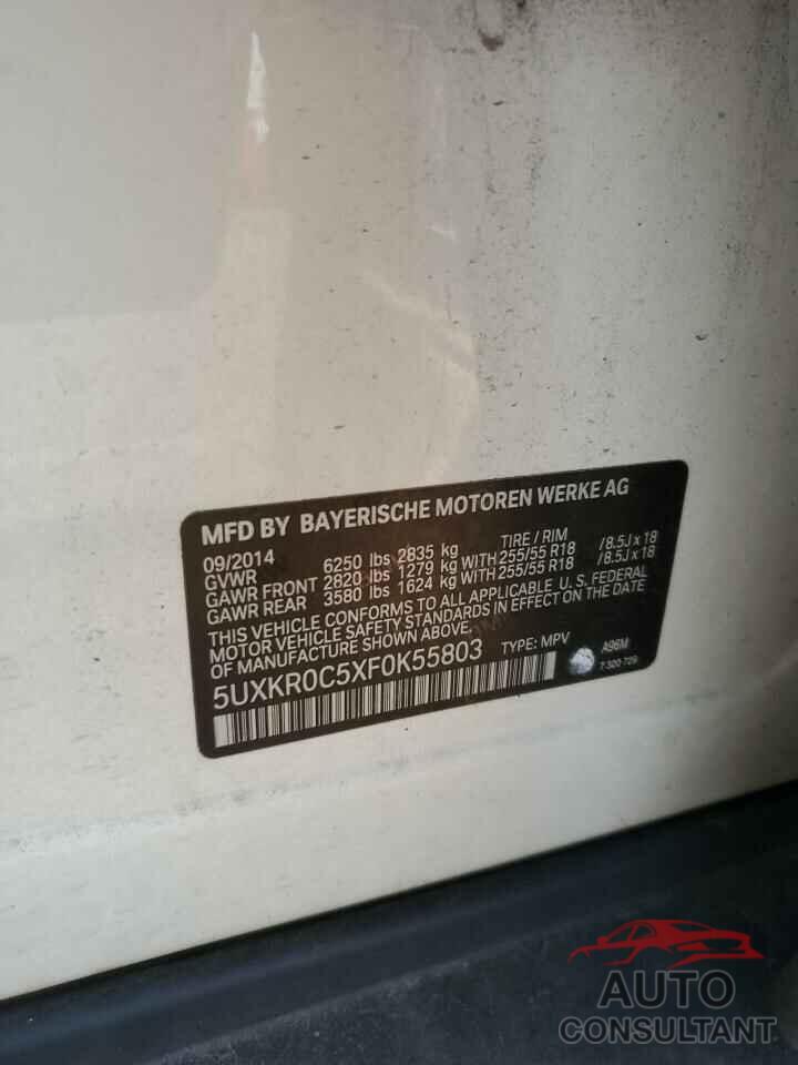 BMW X5 2015 - 5UXKR0C5XF0K55803