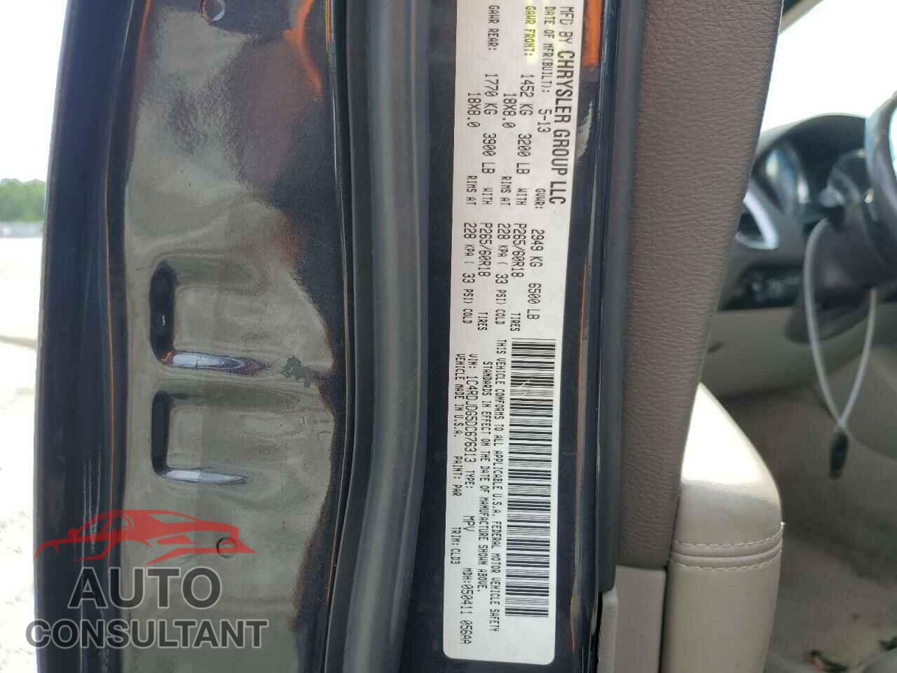 DODGE DURANGO 2013 - 1C4RDJDG5DC676313